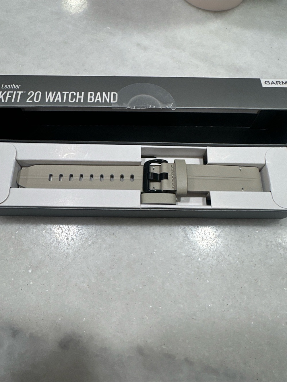 Garmin QuickFit 20 Watch Bands Limestone Leather 010-13102-06